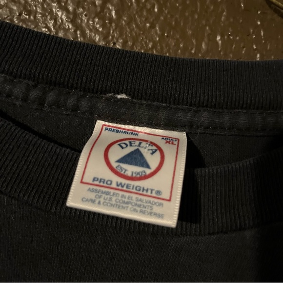 Black Long-sleeve Tee with Tiger on Front and Back, Size XL - Picture 2 of 5